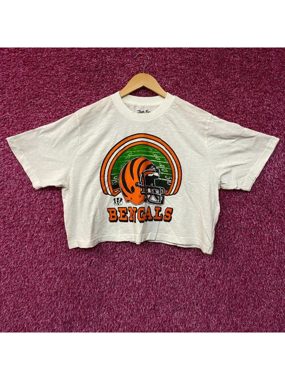 Junk Food Clothing NFL Cincinnati Bengals Game Time Women's Mock Neck Crop Tee X